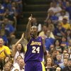ORLANDO, FL - JUNE 14:  Kobe Bryant #24 of the Los Angeles Lakers points down the court during Game Five of the 2009 NBA Finals against the Orlando Magic on June 14, 2009 at Amway Arena in Orlando, Florida. The Lakers won 99-86. NOTE TO USER:  User expres
