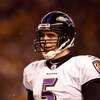 PITTSBURGH - JANUARY 18:  Joe Flacco #5 of the Baltimore Ravens looks on against the Pittsburgh Steelers during the AFC Championship game on January 18, 2009 at Heinz Field in Pittsburgh, Pennsylvania.  (Photo by Streeter Lecka/Getty Images)