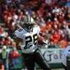 KANSAS CITY, MO - NOVEMBER 16:  Deuce McAlister #26 of the  New Orleans Saints runs for yardage against the Kansas City Chiefs on November 16, 2008 at Arrowhead Stadium in Kansas City, Missouri.  (Photo by G. Newman Lowrance/Getty Images)