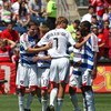 BRIDGEVIEW, IL - MAY 31: (L-R) Drew Moor #3, Dax McCarty #13, Dave van den Bergh #7, Alvaro Sanchez #21 and Anthony Wallace #26 of FC Dallas celebrate a goal against the Chicago Fire on May 31, 2009 at Toyota Park in Bridgeview, Illinois. FC Dallas defeat