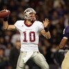 SEATTLE - NOVEMBER 24: Alex Brink #10 of the Washington State Cougars passes the ball during the 100th Apple Cup Game against the Washington Huskies at Husky Stadium on November 24, 2007 in Seattle, Washington. (Photo by Otto Greule Jr/Getty Images)