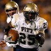 MORGANTOWN, WV - DECEMBER 1:  Running back LeSean McCoy #25 of the Pittsburgh Panthers rushes upfield against the West Virginia Mountaineers during the second half at Milan Puskar Stadium December 1, 2007 in Morgantown, West Virginia.  Pittsburgh defeated
