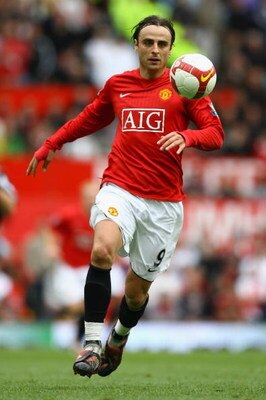 MANCHESTER, UNITED KINGDOM - MAY 10:  Dimitar Berbatov of Manchester United in action during the Barclays Premier League match between Manchester United and Manchester City at Old Trafford on May 10, 2009 in Manchester, England. (Photo by Alex Livesey/Get