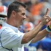 GAINESVILLE, FL - APRIL 18: Coach Urban Meyer of the University of Florida directs the spring football Orange and Blue game April 18, 2009 at Ben Hill Griffin Stadium in Gainesville, Florida.  (Photo by Al Messerschmidt/Getty Images)