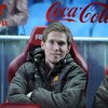 MADRID, SPAIN - MARCH 01: Aleksander Hleb of Barcelona smiles from the subs bench before the La Liga match between Atletico Madrid and Barcelona at the Vicente Calderon stadium on March 1, 2009 in Madrid, Spain.  (Photo by Denis Doyle/Getty Images)