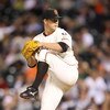 SAN FRANCISCO - AUGUST 28:   Pitcher Matt Cain #18 of the San Francisco Giants pitches during the game against the Colorado Rockies during a Major League Baseball game on August 28, 2007 at AT&T Park in San Francisco, California.   (Photo by Lisa Blumenfe