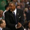 BOSTON - MAY 12:  Head coach Doc Rivers of the Boston Celtics celebrates the win over the Orlando Magic in Game Five of the Eastern Conference Semifinals during the 2009 NBA Playoffs at TD Banknorth Garden May 12, 2009 in Boston, Massachusetts. The Celtic