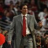CHICAGO - APRIL 30: Head coach Vinny Del Negro of the Chicago Bulls watches as his team takes on the Boston Celtics in Game Six of the Eastern Conference Quarterfinals during the 2009 NBA Playoffs at the United Center on April 30, 2009 in Chicago, Illinoi