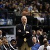 DALLAS - APRIL 23:  Head coach Gregg Popovich of the San Antonio Spurs during play against the Dallas Mavericks in Game Three of the Western Conference Quarterfinals during the 2009 NBA Playoffs at American Airlines Center on April 23, 2009 in San Antonio