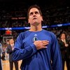 DENVER - MAY 05:  Mark Cuban, owner of the Dallas Mavericks observes the national anthem prior to facing the Denver Nuggets in Game Two of the Western Conference Semifinals during the 2009 NBA Playoffs at Pepsi Center on May 5, 2009 in Denver, Colorado. T