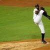 MIAMI - OCTOBER 21:  Pitcher Dontrelle Willis #35 of the Florida Marlins pitches during game three of the Major League Baseball World Series against the New York Yankees on October 21, 2003 at Pro Player Stadium in Miami, Florida. The Yankees defeated the