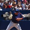 TORONTO - JULY 14 :  Third Baseman Eric Hinske #11 of the Toronto Blue Jays readies at the plate against the Boston Red Sox during the game on July 14, 2002 at the Skydome in Toronto, Canada.  The Blue Jays edged the Red Sox 6-5.  (Photo by Dave Sandford/