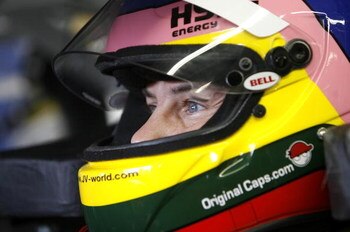 MONTREAL - AUGUST 01:  Jacques Villeneuve sits in the #32 L'Equipeur/Ganotec Toyota during practice for the NASCAR Nationwide Series NAPA Auto Parts 200 Montreal presented by Dodge on August 1, 2008 at the Circuit Gilles Villeneuve in Montreal, Quebec, Ca