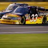CONCORD, NC - MAY 15:  Ron Hornaday, Jr., driver of the #33 Longhorn Chevrolet, races Kyle Busch, driver of the #51 Miccosukee Resort Toyota during the NASCAR Camping World Series North Carolina Education Lottery 200 on May 15, 2009 at Lowe's Motor Speedw