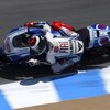 MONTEREY, CA - JULY 4:  Jorge Lorenzo of Spain rides the #99 Fiat Yamaha during qualifying for the Moto GP Red Bull U. S. Grand Prix at the Mazda Raceway Laguna Seca on July 4, 2009 in Monterey, California.  (Photo by Robert Laberge/Getty Images)
