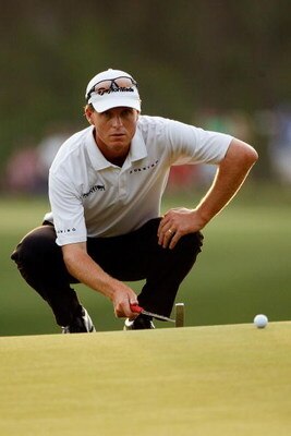 HUMBLE, TX - APRIL 04:  John Senden of Australia lines up a putt for par on the 6th hole during the third round of the Shell Houston Open at Redstone Golf Club April 4, 2009 in Humble, Texas.  (Photo by Chris Graythen/Getty Images)