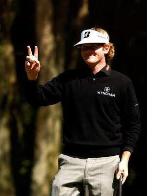 HILTON HEAD ISLAND, SC - APRIL 16:  Brandt Snedeker waves to the crowd after making a putt on the 1st hole during the first round of the Verizon Heritage at Harbour Town Golf Links on April 16, 2009 in Hilton Head Island, South Carolina.  (Photo by Street