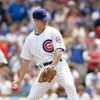 CHICAGO, IL- JULY 12:  Pitcher Rich Harden #40 of the Chicago Cubs pitches the baseball against the San Francisco Giants at Wrigley Field on July 12, 2008 in Chicago, Illinois. (Photo by Scott Boehm/Getty Images)