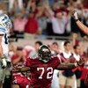 12 Dec 1999: Chidi Ahanotu #72 of the Tampa Bay Buccaneers celebrates after his tackle during the game against the Detroit Lions at the Raymond James Stadium in Tampa Bay, Florida. The Buccaneers defeated the Lions 23-16. Mandatory Credit: Andy Lyons  /Al