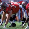 14 Nov 1999: Brad Culpepper #77 of the Tampa Bay Buccaneers gets ready to move at the snap during the game against the Kansas City Chiefs at the Raymond James Stadium in Tampa, Florida. The Buccaneers defeated the Chiefs 17-10. Mandatory Credit: Andy Lyon