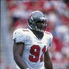 20 Sep 1998:  Defensive end Regan Upshaw #91 of the Tampa Bay Buccaneers in action during the game against the Chicago Bears at the Raymond James Stadium in Tampa, Florida. The Buccaneers defeated the Bears 27-15. Mandatory Credit: Scott Halleran  /Allspo