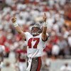 31 Aug 1997:  Defensive back John Lynch of the Tampa Bay Buccaneers celebrates during the Buccaneers 13-6 win over the San Francisco 49ers at Houlihan Stadium in Tampa, Florida. Mandatory Credit: Scott Halleran  /Allsport