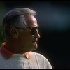20 Nov 1994:  Miami Dolphins head coach Don Shula looks on during a game against the Pittsburgh Steelers at Three Rivers Stadium in Pittsburgh, Pennsylvania.  The Steelers won the game in overtime, 16-13. Mandatory Credit: Doug Pensinger  /Allsport