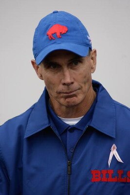 ORCHARD PARK, NY - SEPTEMBER 21:  Head coach Dick Jauron of the Buffalo Bills looks on during the game against the Oakland Raiders on September 21, 2008 at Ralph Wilson Stadium in Orchard Park, New York. (Photo by Rick Stewart/Getty Images)