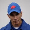 ORCHARD PARK, NY - SEPTEMBER 21:  Head coach Dick Jauron of the Buffalo Bills looks on during the game against the Oakland Raiders on September 21, 2008 at Ralph Wilson Stadium in Orchard Park, New York. (Photo by Rick Stewart/Getty Images)