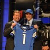 NEW YORK - APRIL 25:  NFL Commissioner Roger Goodell stands with Detroit Lions #1 draft pick Matthew Stafford at  Radio City Music Hall for the 2009 NFL Draft on April 25, 2009 in New York City  (Photo by Jeff Zelevansky/Getty Images)