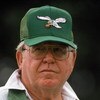 LONDON ?? AUGUST 6: 1989: Head coach Buddy Ryan of the Philadelphia Eagles stands on the sideline during the American Bowl against the Cleveland Browns at Wembley Stadium on August 6, 1989 in London, England.  The Eagles defeated the Browns 17-13.  (Photo