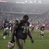 FOXBORO, MA - NOVEMBER 12:  Vince Wilfork #75 of the New England Patriots walks off the field after their loss to the New York Jets on November 12, 2006 at Gillette Stadium in Foxboro, Massachusetts. The Jets defeated the Patriots, 17-14.  (Photo by Elsa/