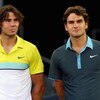 MADRID, SPAIN - MAY 17:  Roger Federer of Switzerland (R) and Rafael Nadal of Spain during the prize giving ceremony after the mens final during the Madrid Open tennis tournament at the Caja Magica on May 17, 2009 in Madrid, Spain.  (Photo by Clive Brunsk