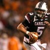 COLUMBIA, SC - NOVEMBER 01:  Stephen Garcia #5 of the South Carolina Gamecocks runs with the ball against the Tennessee Volunteers during their game at Williams-Brice Stadium on November 1, 2008 in Columbia, South Carolina.  (Photo by Streeter Lecka/Getty