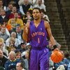 INDIANAPOLIS - MARCH 9:  Rod Strickland #1 of the Toronto Raptors brings the ball upcourt during the game against the Indiana Pacers at Conseco Fieldhouse on March 9, 2004 in Indianapolis, Indiana.  The Raptors won 94-84.  NOTE TO USER: User expressly ack