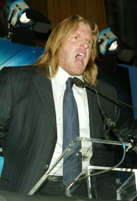 NEW YORK - MARCH 11:  Wrestler Triple H attends a press conference to promote Wrestlemania XX at Planet Hollywood March 11, 2004 in New York City.  (Photo by Peter Kramer/Getty Images)