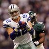 DALLAS - SEPTEMBER 15:  Tight end Jason Witten #82 of the Dallas Cowboys runs a pass reception against the Philadelphia Eagles in the second quarter at Texas Stadium on September 15, 2008 in Irving, Texas.  (Photo by Ronald Martinez/Getty Images)