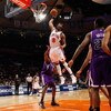 NEW YORK - MARCH 20:  Chris Wilcox #9 of the New York Knicks dunks the ball against the Sacramento Kingson March 20, 2009 at Madison Square Garden in New York City. NOTE TO USER: User expressly acknowledges and agrees that, by downloading and or using thi