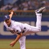 ST. PETERSBURG, FL - APRIL 13: Pitcher Scott Kazmir #19 of the Tampa Bay Rays starts against the New York Yankees on April 13, 2009 at Tropicana Field  in St. Petersburg, Florida.  (Photo by Al Messerschmidt/Getty Images) 