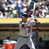 OAKLAND, CA - JUNE 11:  Joe Mauer #7 of the Minnesota Twins bats against the Oakland Athletics during a Major League Baseball game on June 11, 2009 at the Oakland Coliseum in Oakland, California.  (Photo by Jed Jacobsohn/Getty Images)