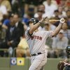 MILWAUKEE, WI - JULY 9:  American League All Star third baseman Shea Hillenbrand #29 of the Boston Red Sox swings at the pitch during the MLB All Star Game July 9, 2002 at Miller Park in Milwaukee, Wisconsin.  The game ended in a 7-7 tie.  (Photo By Andy 