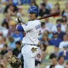 LOS ANGELES, CA - JULY 26:  Nomar Garciaparra #5 of the Los Angeles Dodgers prepares to bat against the Washington Nationals at Dodger Stadium on July 26, 2008 in Los Angeles, California.  (Photo by Lisa Blumenfeld/Getty Images)
