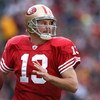 SAN FRANCISCO - DECEMBER 28:  Quarterback Shaun Hill #13 of the San Francisco 49ers passes the ball during the game against the Washington Redskins at Candlestick Park on December 28, 2008 in San Francisco, California. (Photo by: Jonathan Ferrey/Getty Ima
