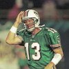 P362973 01: (NORTH AND SOUTH AMERICA SALES ONLY) FILE PHOTO: Dan Marino, quarterback of the Miami Dolphins, seen here December 27, 1999 during a game with the New York Jets. The Dolphins lost to the Jacksonville Jaguars in the second round of the playoffs