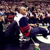 20 Feb 1998:  Forward Charles Barkley of the Houston Rockets relaxes during a game against the Minnesota Timberwolves at the Target Center in Minneapolis, Minnesota.  The Timberwolves defeated the Rockets 100-95. Mandatory Credit: Tim Broekema  /Allsport