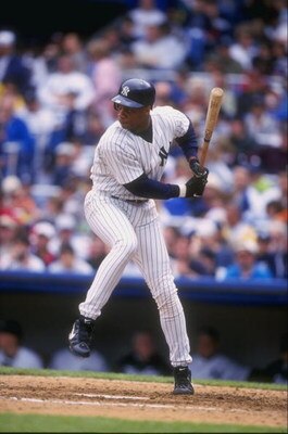 17 May 1998:  Outfielder Darryl Strawberry of the New York Yankees in action during a game against the Minnesota Twins at the Yankee Stadium in the Bronx, New York.  The Yankees defeated the Twins 4-0. Mandatory Credit: David Seelig  /Allsport