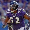 BALTIMORE - OCTOBER 26:  Ray Lewis #52 of the Baltimore Ravens runs on the field during the game against the Oakland Raiders at M&T Bank Stadium on October 26, 2008 in Baltimore, Maryland. (Photo by: Chris McGrath/Getty Images)