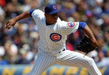 CHICAGO - MAY 16: Carlos Marmol #49 of the Chicago Cubs throws the ball against the Houston Astros on May 16, 2009 at Wrigley Field in Chicago, Illinois. The Cubs defeated the Astros 5-4. (Photo by Jonathan Daniel/Getty Images)