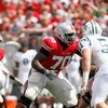 COLUMBUS, OH - SEPTEMBER 06:  Bryant Browning #70 of the Ohio State Buckeyes blocks the line during the game against the Ohio Bobcats at Ohio Stadium on September 6, 2008 in Columbus, Ohio.  (Photo by Kevin C. Cox/Getty Images)