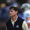 28 Oct 2000:  Head Coach Walt Harris of the Pittsburgh Panthers watches from the sidelines dring the game against the Virginia Tech Hokies in Blacksburg, Virginia. The Hokies defeated the Panthers 37-34.Mandatory Credit: Scott Halleran  /Allsport